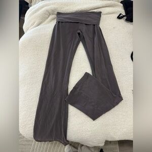 brandy Melville Dark Gray Wide-Leg Lounge Pant fold over